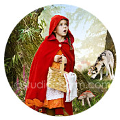 studiocharm red riding hood storybook canvas